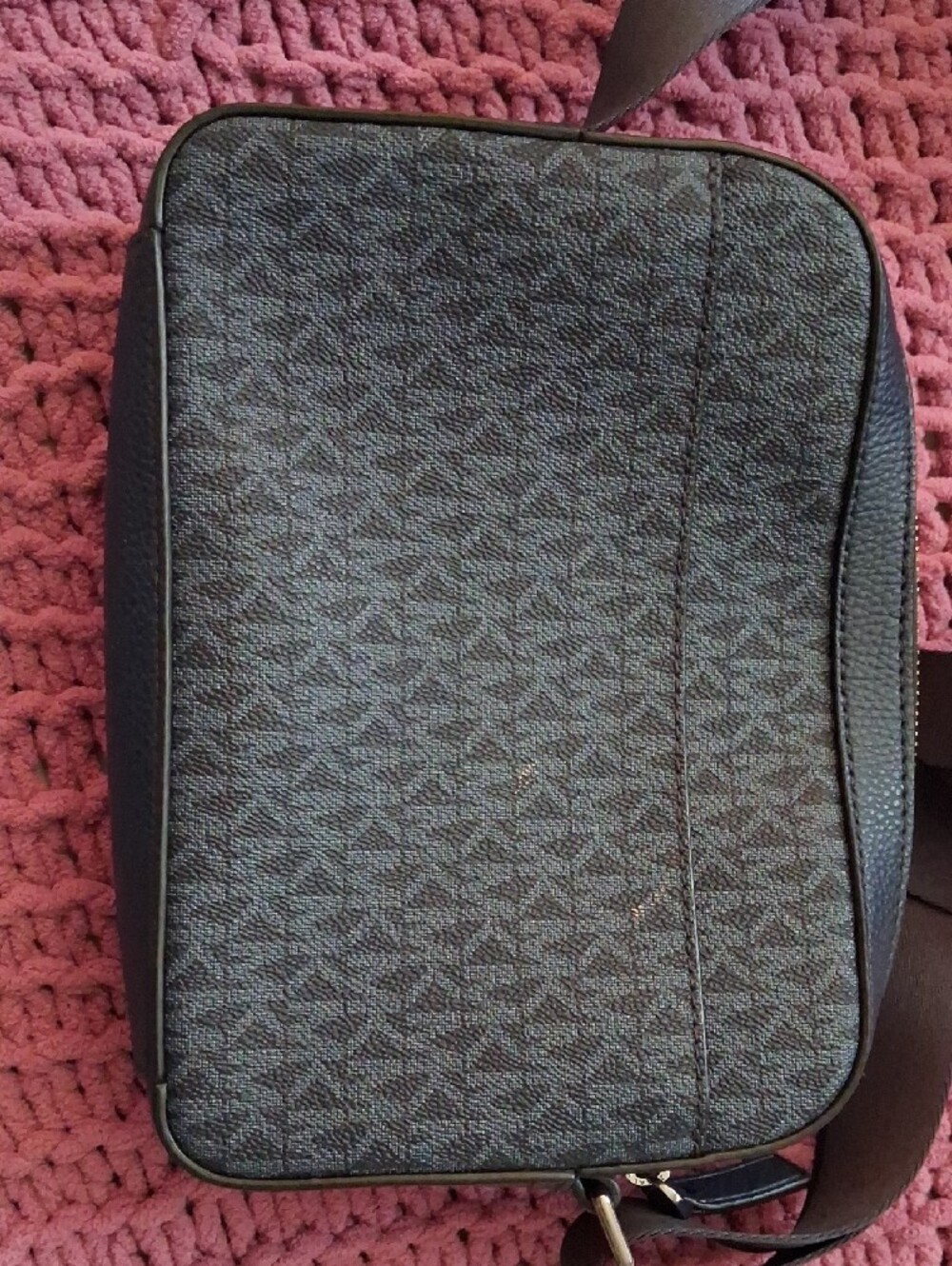 Michael Kors Navy Crossbody Bag with Light Cream and Gray Stripes - Picture 2 of 2